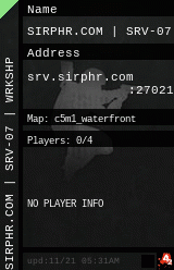 SIRPHR.COM | SRV-07 | WRKSHP